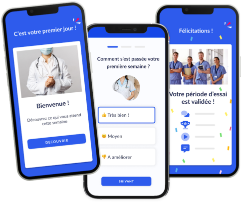 visuels d'écrans Workelo